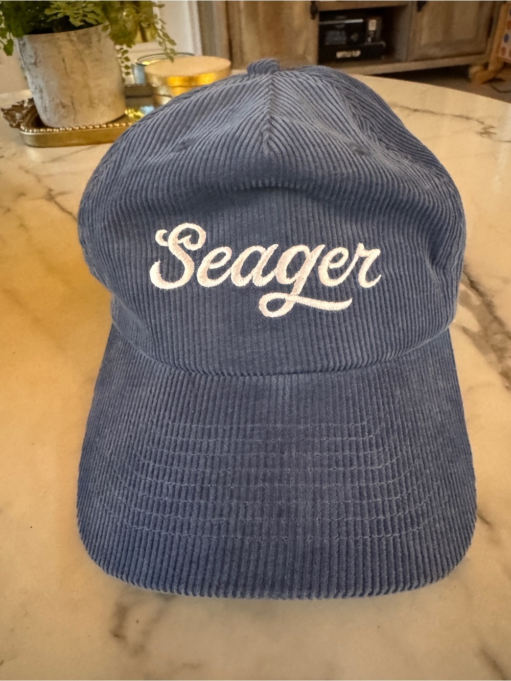 Seager Corduroy Blue Hat